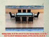 Harmonia Living Urbana 8 Seat Patio Dining Set without cushions (SKU HL-URBN-9DN-NC)