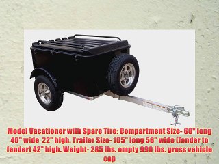 Hybrid Trailer Co. Vacationer with Spare Tire - Enclosed Cargo Trailer 990 lbs. Gross 30 cu/ft.