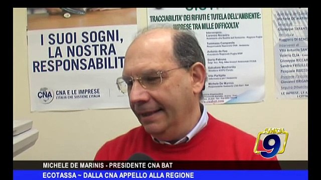 Ecotassa | Dalla Cna BAT appello alla Regione