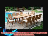 New 11 Pc Luxurious Grade-A Teak Dining Set -117 Mas Oval Table (Trestle Leg) And 10 Stacking