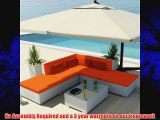 Uduka Outdoor Sectional Patio Furniture White Wicker Sofa Set Porto 6 Orange All Weather Couch