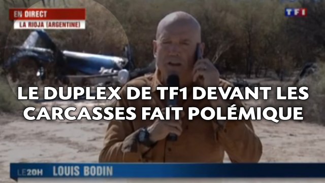 Le duplex de TF1 devant les hélicoptères fait polémique