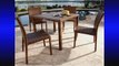 Panama Jack Outdoor 5-Piece St Barths Side Chair Dining Set Includes 4 Side Chairs and 36-Inch