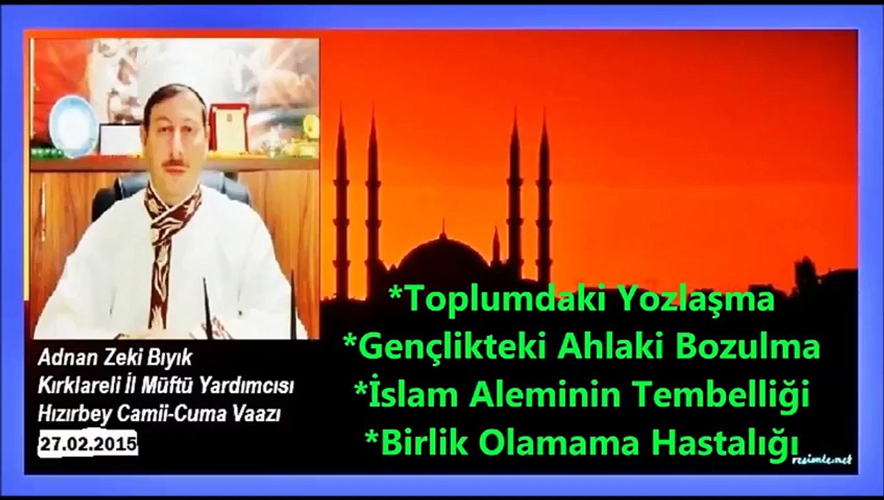 Son Dönemlerin En İyi Vaazı-Toplumdaki Yozlaşma (Adnan Zeki Bıyık) - YouTube