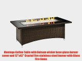 Outdoor Great Room Montego Crystal Fire Pit Coffee Table with Balsam Wicker Base