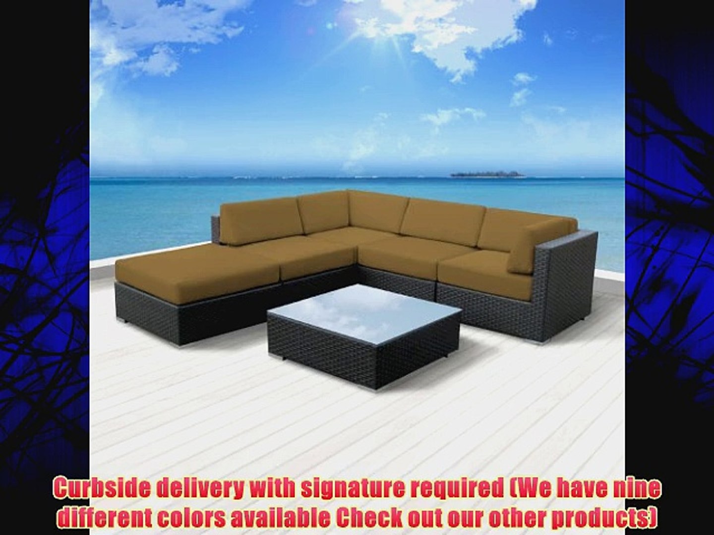 Luxxella Patio Beruni Outdoor Wicker Furniture 6 Piece All Weather Couch Sectional Sofa Set Video Dailymotion