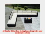 Genuine Ohana Outdoor Patio Sofa Sectional Wicker Furniture 9pc Couch Set with Free Patio Cover