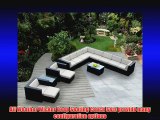 Ohana Collection PN1401 14-Piece Outdoor Patio Sofa Sectional Wicker Furniture Cushion Couch