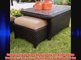 Outdoor Patio Furniture Deep Seating Set with Premium Sunbrella? Fabric 6 Pcs Wicker Deck Pool