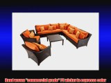 RST Brands OP-PESS9-TKA-K Tikka 9-Piece Corner Sectional Sofa and Club Chairs Set