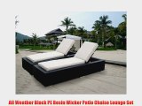ohana collection Genuine Ohana Outdoor Patio Wicker Furniture 2-Piece Chaise Lounge Set Beige