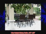 7pc Handwoven Outdoor Wicker Patio Bar Dining Set - Swivel