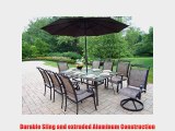 Oakland Living Cascade 9-Piece Dining Set with 72 by 42-Inch Table 6 Stackable Chairs 2 Swivel