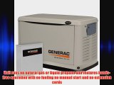 Generac 6241 14000 Watt Air-Cooled Steel Enclosure Gas Powered Standby Generator with 200-Amp