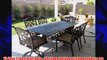 Heritage Outdoor Living Flamingo Cast Aluminum 7pc Outdoor Patio Dining Set with 44x84 Rectangle