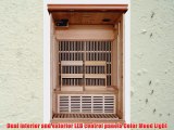 2 Person Sauna FIR FAR Infrared 6 Carbon Heaters Red Cedar Wood CD Player MP3 Aux Color Light
