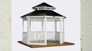 Suncast 12-Feet by 12-Feet Double Roof Gazebo White