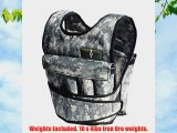 CROSS101- 40Lbs Adjustable Weighted Vest Camouflage Workout Weight Vest Training Fitness-NEW!