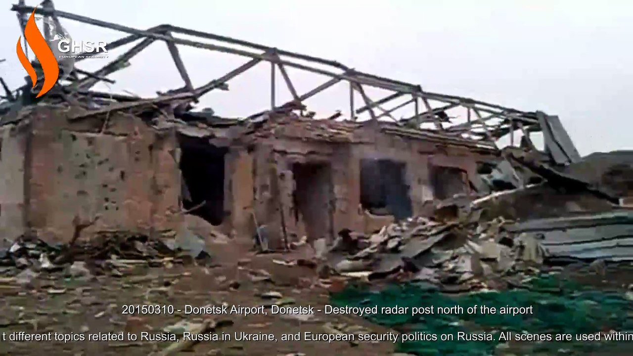 20150310 - Donetsk Airport, Donetsk - Destroyed radar post north of the airport