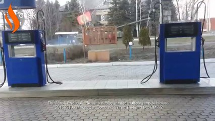 20150310 - Makeevka, Donetsk - Three T-64 and two BMP-2