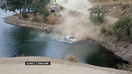 RALLY CRASH FINISHES IN THE LAKE