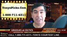 Boston Celtics vs. Memphis Grizzlies Free Pick Prediction NBA Pro Basketball Odds Preview 3-11-2015