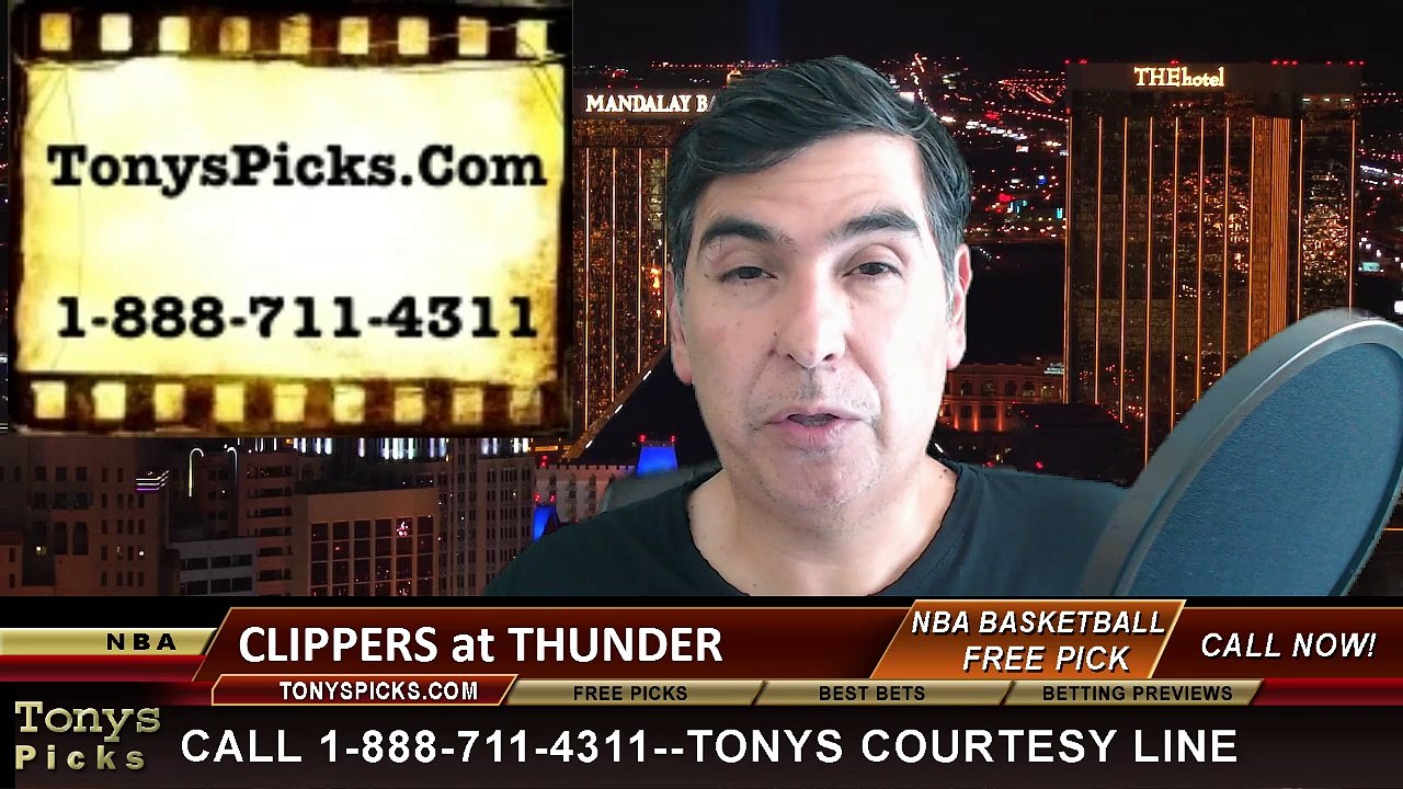 Oklahoma City Thunder vs. LA Clippers Free Pick Prediction NBA Pro Basketball Odds Preview 3-11-2015