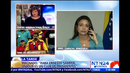 María Corina Machado habla sobre la visita de Unasur en Venezuela
