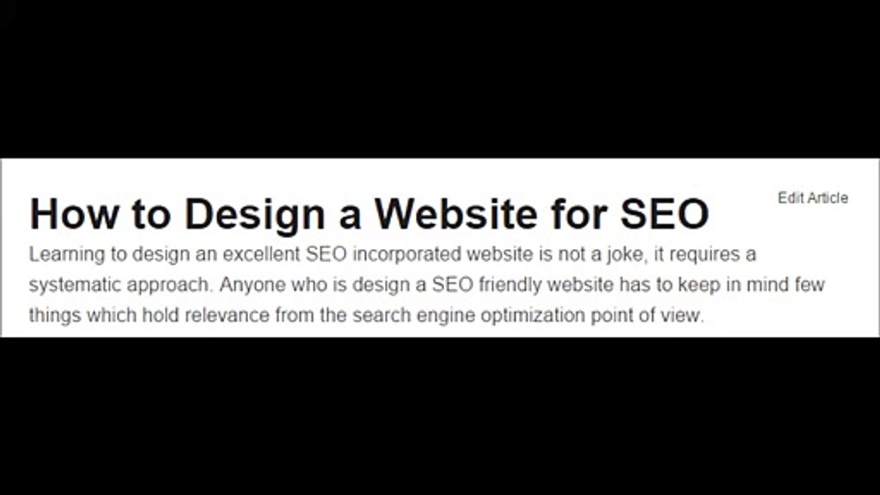 How to Design a Website for SEO