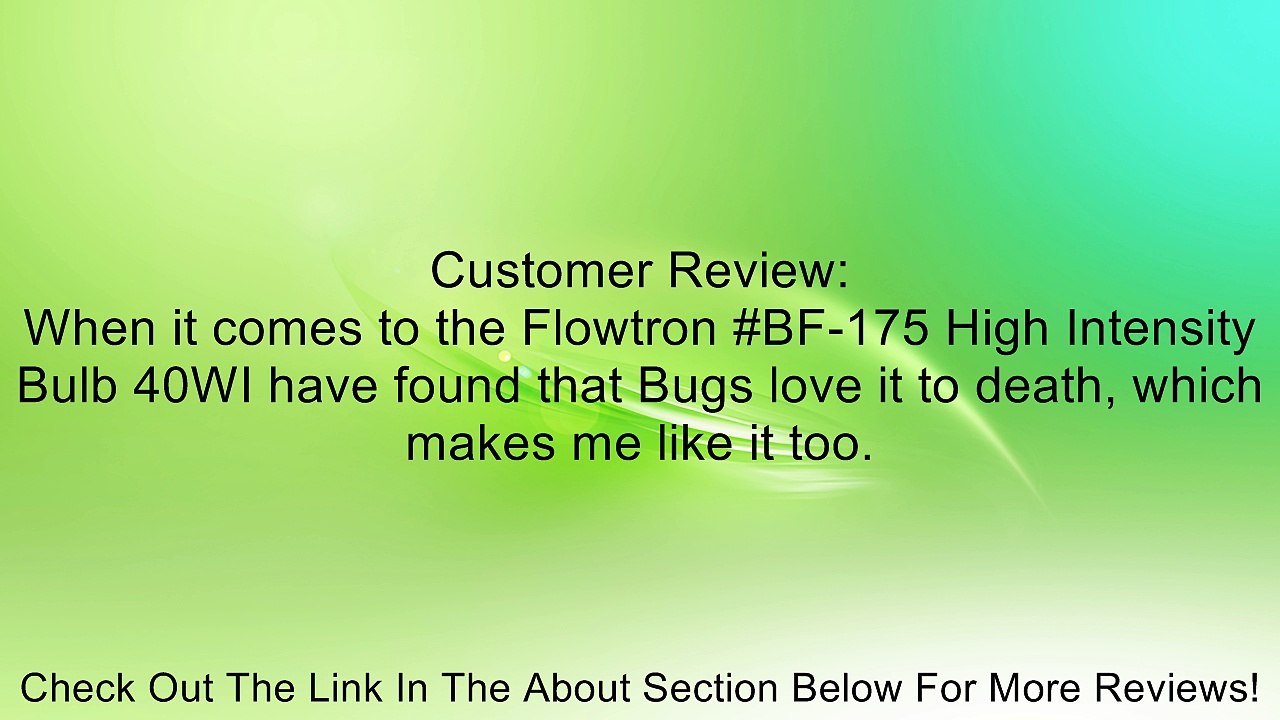 Bulb, Blacklight, 40 W Review