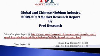 Niobium Market Global & Chinese Industry Analysis, Growth, Trends and Forecast to 2019