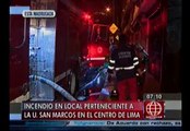 Incendio consumió el archivo histórico de la Universidad Mayor de San Marcos