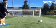 Sergio Ramos amazing free kick in Real Madrid training