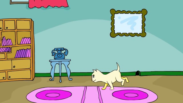 As Pussy Sat Upon - English Nursery Rhymes - Cartoon - Animated Rhymes For Kids