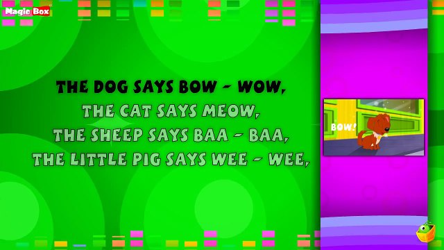 The Dog Says - Karaoke Version With Lyrics - Cartoon - Animated English Nursery Rhymes For Kids