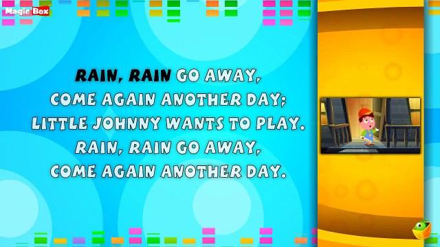 Rain Rain Go - Karaoke Version With Lyrics - Cartoon - Animated English Nursery Rhymes For Kids