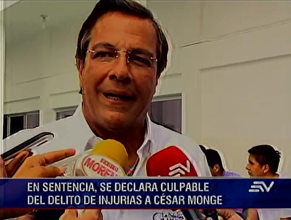 César Monge reitera que no se disculpará con Jimmy Jairala