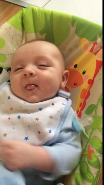 Seven-Week-Old Belfast Baby Says Hello to His Mom