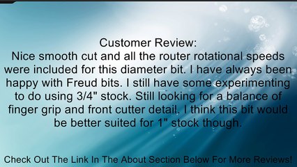 Freud 99-065 Finger Pull Door Lip Router Bit with 1/2-Inch Shank Review