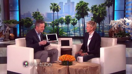 Tour de magie hallucinant avec un ipad sur le plateau d'Ellen aux Etats-Unis
