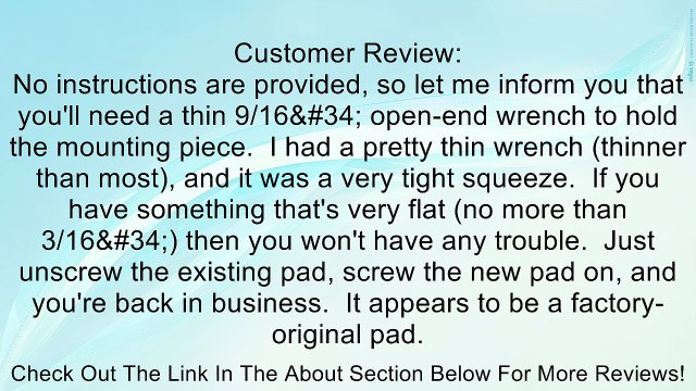 PORTER-CABLE 13700 Standard Adhesive-Back Replacement Pad for 7334 & 7335 Review