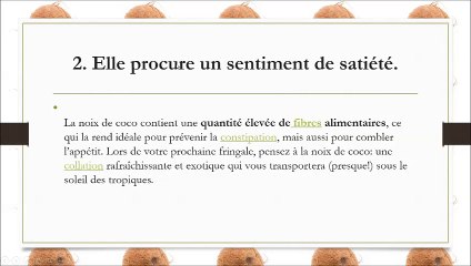 5 bienfaits de la noix de coco ( coconut)