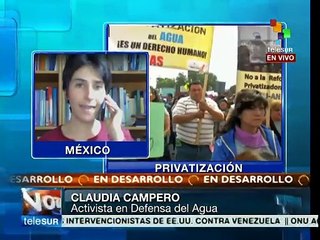 Claudia Campero: ley del agua mexicana privatiza el acceso al recurso