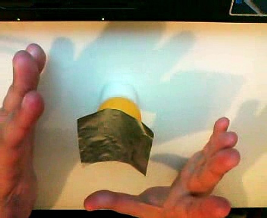 Télékinésie, rotation morceau aluminium