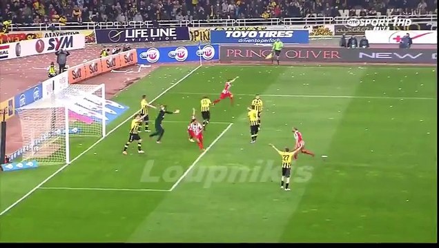 Ολυμπιακός VS ΑΕΚ 1-0 Εισβολή οπαδών και διακοπή Κυπελλο Ελλάδας {11_3_2015}‬ - HD