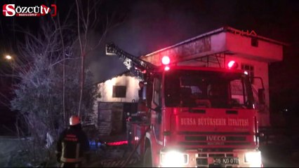 Bursa'da fabrika yangını