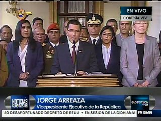 Arreaza: Recibimos apoyo de voces no chavistas tras declaración de EEUU