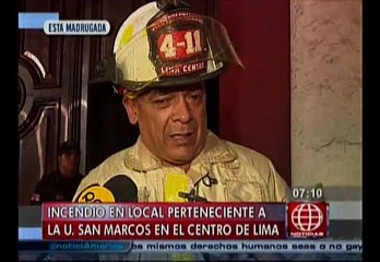 Incendio consumió archivo histórico de la Universidad San Marcos