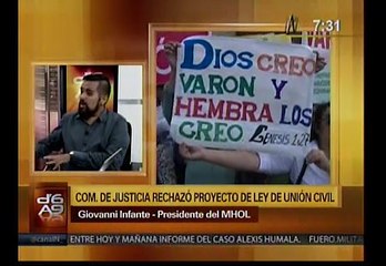 Unión Civil: Gio Infante señaló que el Congreso legisla a partir de prejuicios