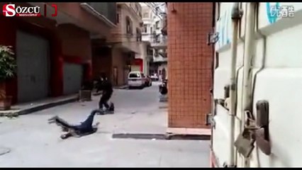 Motorunu bırakıp kaçtı!